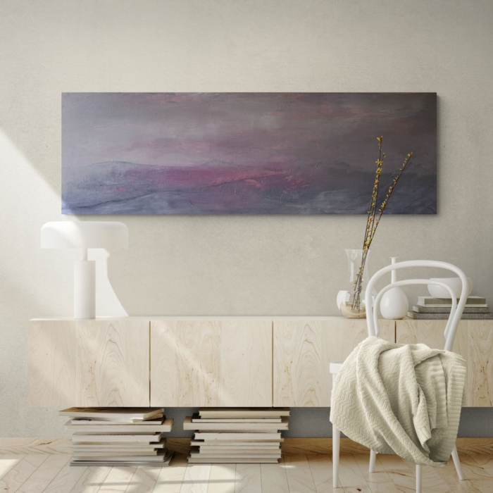 Burning Mountains Acrylic Painting