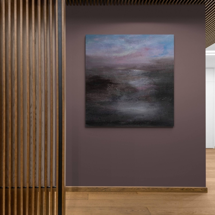 Over The Valley Acrylic Painting